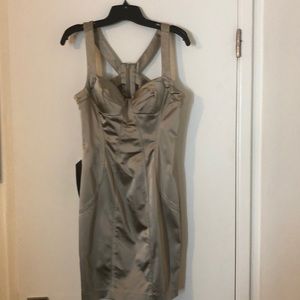 Bebe satin bustier dress